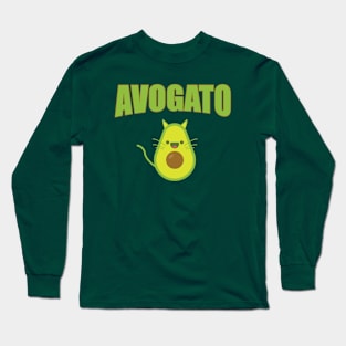Funny Avagato for Avocado and Cat Lovers Long Sleeve T-Shirt